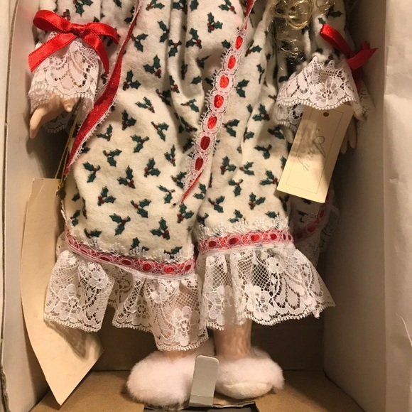 JC Penney Doll Collection, Amy, with Christmas pajamas and slippers on - Picture 4 of 5